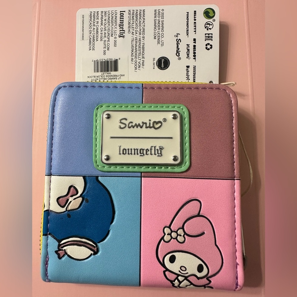 NWT Loungefly x Hello Kitty and Friends Color Block Hard Tag Wallet - Picture 2 of 5